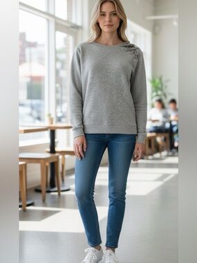 Michael Kors Gray Crew Neck Sweater